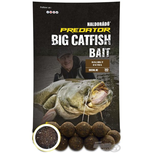 Haldorádó Catfish Bait Boilie 30+ Halibut Extra Bojli za soma 1kg