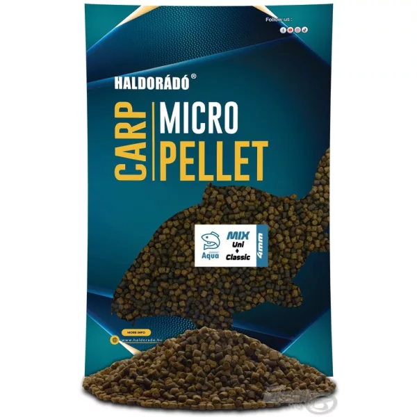 Haldorádó Carp Mikro Pelet - Aqua Garant Classic + Uni Pelet Mix 4mm 700gr