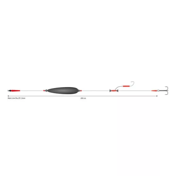 Mikado Mono Catfish 200cm 3/0 Somova Predvez z Dvojno Trnkom