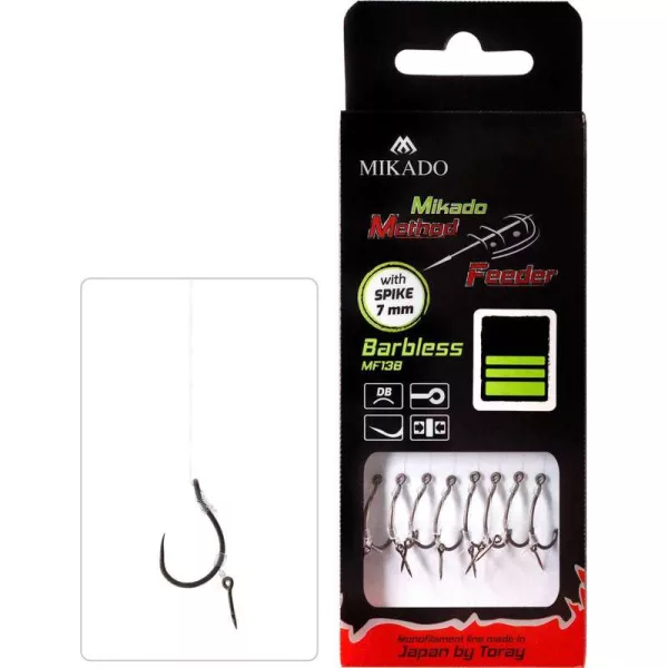 Mikado Method Feeder FC Brez bodice S konico za vabo 10 zank, Brez bodice Predvezana trnka 8 kos
