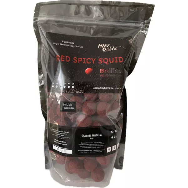 HNV Baits Red Spicy Squid Soluble Topna Boili 24mm 1kg