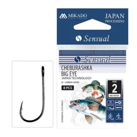   Mikado Cheburashka Big Eye 10 Enokaveljna trnka z očesom in zalustjo za plenilske ribe 10db