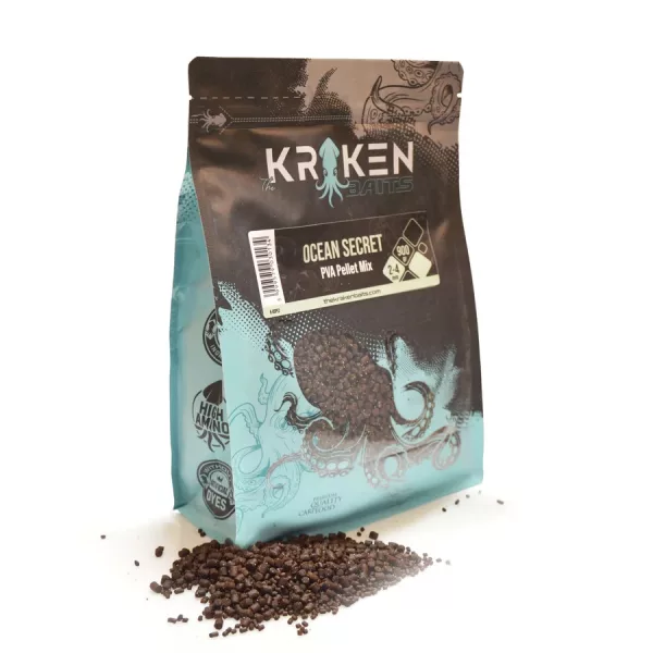 The Kraken Baits Ocean Secret Hal-Kagyló PVA Pellet Mix 900gr