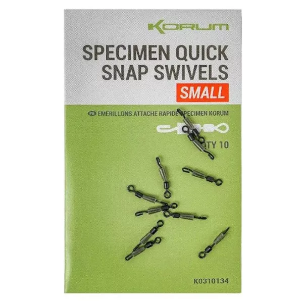 Korum Specimen Quick Snap Swivels Small Vrtljiva zaponka