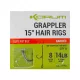 Korum Grappler Hair Rigs 38cm 8 Monofilni predvezni trnek z brado in ušesom