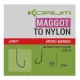 Korum Xpert Maggot Hooks To Nylon Monofil Predvezana Bradata Trnek 16