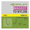 Korum Xpert Maggot Hooks To Nylon Monofil Predvezan Trnek brez bodice 14