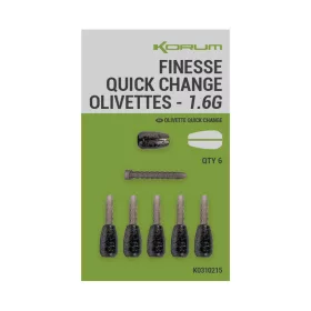   Korum Finesse Quick Change Olivettes Hitro zamenljiva plovčkovna utež 1,6g