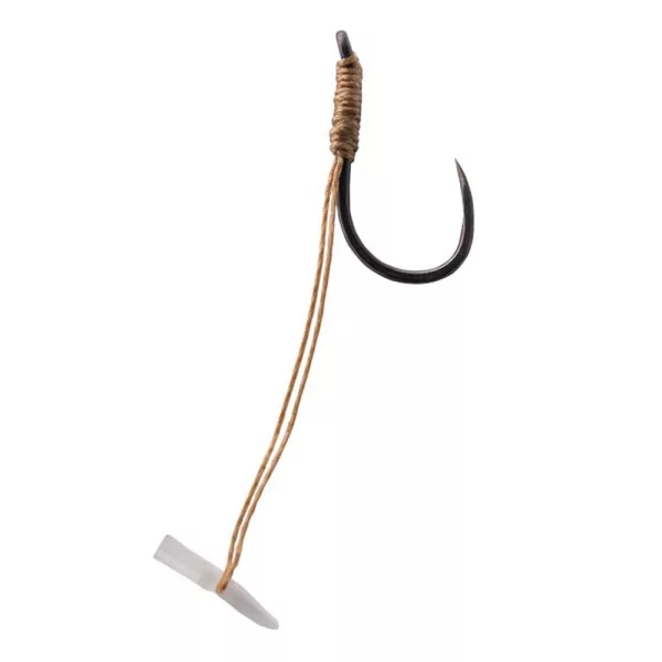 Korum Quickstop Hook Hairs 10 z zanko, Brez brade Monofilni predvezani trnek 4 kosi