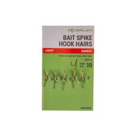   Korum Bait Spike Hook Hairs Barbed 10 Vaba z očesom in brado s trnom 5 kos
