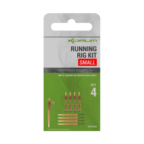 Korum Smokescreen Running Rig Kit Small Komplet končne opreme 4kom