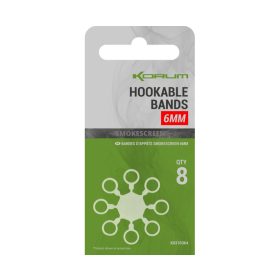   Korum Smokescreen Hookable Bands 6mm Peletni obročki 8 kosov