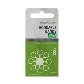  Korum Smokescreen Hookable Bands 8mm Peletni obročki 8 kosov