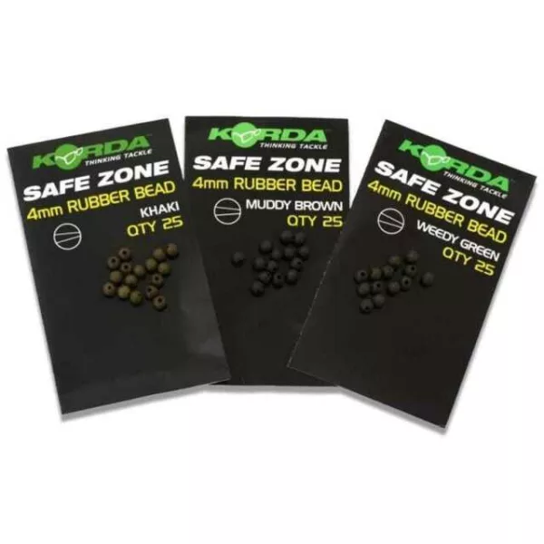 Korda Safe Zone 4mm Rubber Bead Green - 25 kosov - gumijasta kroglica