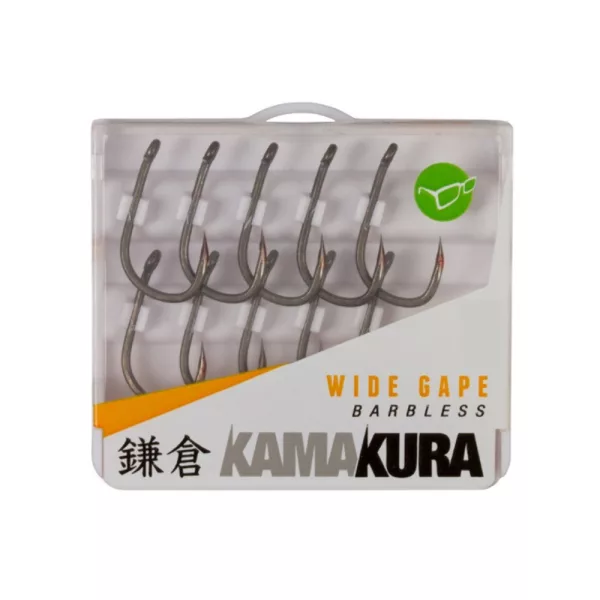 Korda Kamakura Wide Gape Barbless 8 Očesni kavelj brez brade, 10 kosov