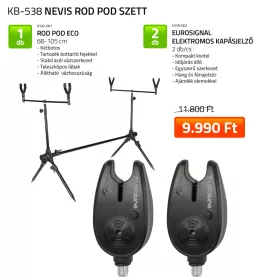   Nevis Eco Rod Pod + Eurosignal Električni Indikator Ugriza Ribiški Set
