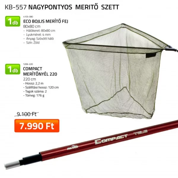 Nevis Eco Bojlijeva Mreža Glava, Kompaktni Ročaj Mreže 220 Ribolovni Komplet