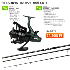   Nevis Force Carp 3,60m 3,5lb Bojlis Palica + Torrent Carp 6000 Rolni z baitrunnerjem Bojlis Ribolovni Komplet