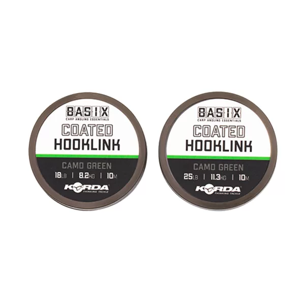 Korda Basix Coated Hooklink Prevlečena predvrvica 25lb 10m