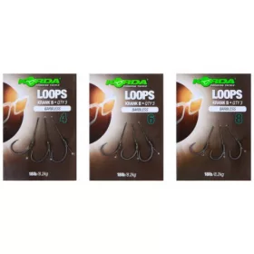   Korda Loop Rigs Size 6 Krank Barbless 18lb - predvezana vrvica za boili kavelj