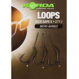   Korda Loop Rigs Size 8 DF Wide Gape X 18lb - predvezana vrvica za boili kavelj