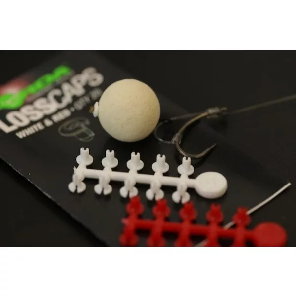 Korda Floss Caps White/Red - bojli zamašek