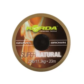   Korda Super Natural Gravel Brown 25lb - prevlečena pletena predvrvica za bojle