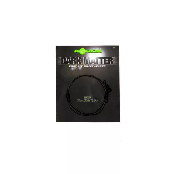 Korda Dark Matter Leader Drop Off Inline Weed Pripravljena Boili Montaža 30lb 30cm