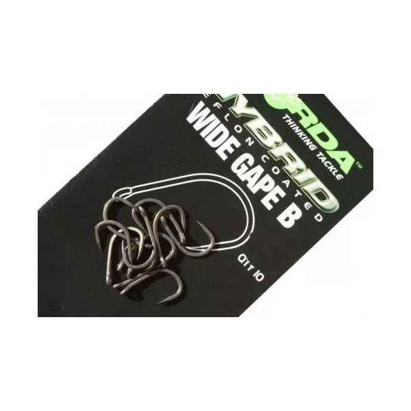 Korda Wide Gape Barbless 2 Kljuka brez bodice z ušesom 10db