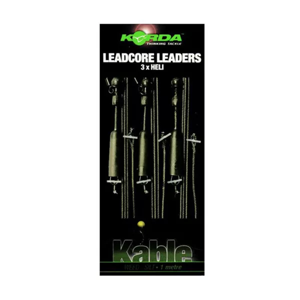 Korda Leadcore Heli Weed/Silt Predvezana Boilie Montaža 3 kosi