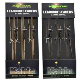 Korda Leadcore leader Ring Swivel Gravel, 3 na paket