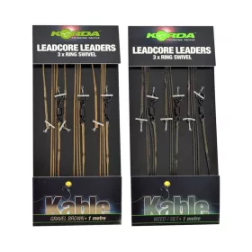   Korda Leadcore Ring Swivel Weed/Silt Predvezana Boilie Montaža 3 kosi