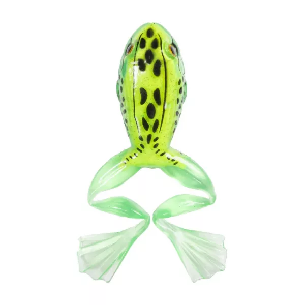 Livetarget Freestyle Frog Zelena-Bela 5cm Imitacija žabe 4kos