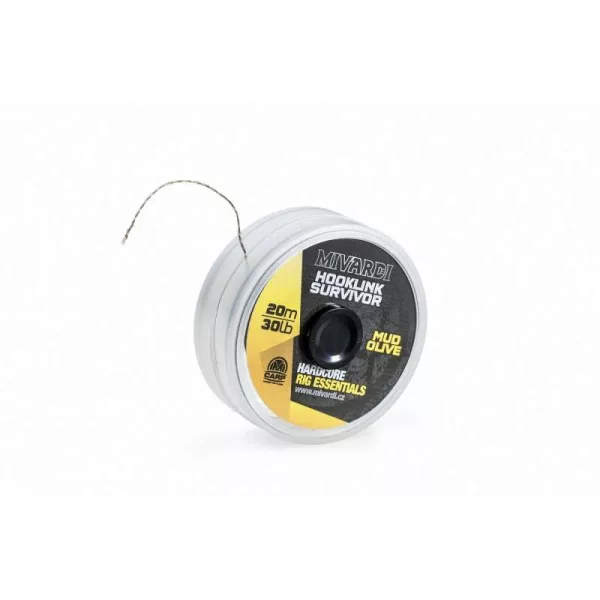 Mivardi Survivor Hooklink 20m 25lbs Pletena predvrvica