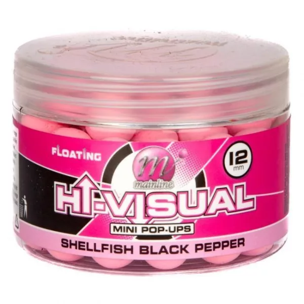 Mainline Zbledela roza - Shellfish Black Pepper - 12mm - pop-up vaba za trnek