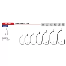   Mustad Assault Finesse Titanx 6 Offset kavelj z očesom in bodico 8db