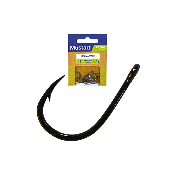 Mustad Iseama Twist 3 Füles, Szakállas Horog 12db