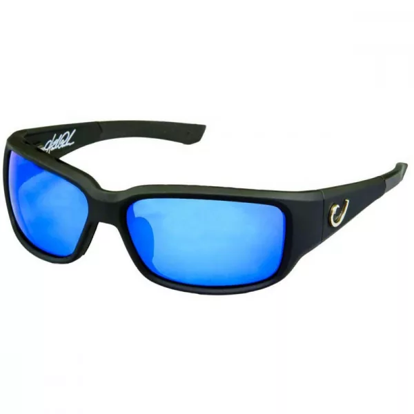 Mustad HP Polarizirana sončna očala - Black Vented Frame, Smoke Lens With Blue Revo