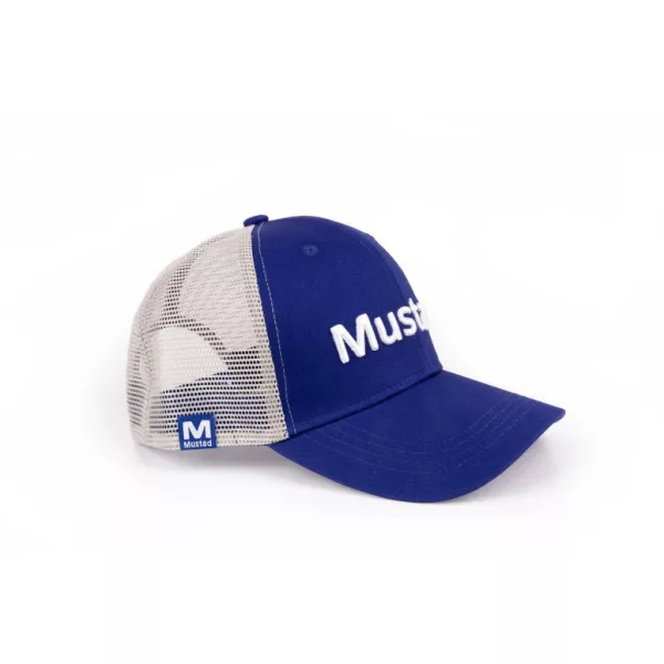 Mustad Blue Trucker Cap Embroidery Baseball Sapka