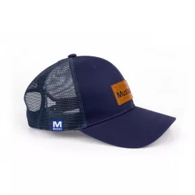 Mustad Grey Trucker Cap Woven Patch Baseball Sapka