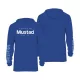 Mustad Modra znamka majica z dolgimi rokavi UV With Hood L s kapuco