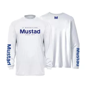 Mustad Svetlo siva znamka majica z dolgimi rokavi UV XL