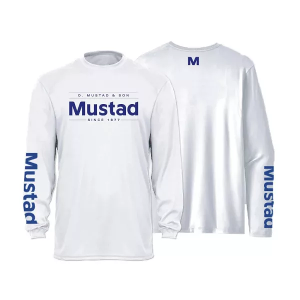 Mustad Svetlo siva znamka majica z dolgimi rokavi UV XL