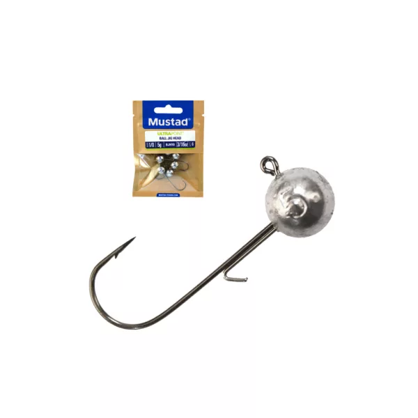 Mustad Ball Jig Head With Keeper 7gr 5/0 Kavljasta Jig Glava 25db