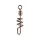 Mustad Power Rolling Swivel With Screw Snap 6 6 kosov Vrtljiva vponka z navojem