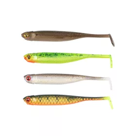   Fox Rage Mini Tiddler Mixed Colour Pack Loaded 7cm Plastična vaba 4 kosi