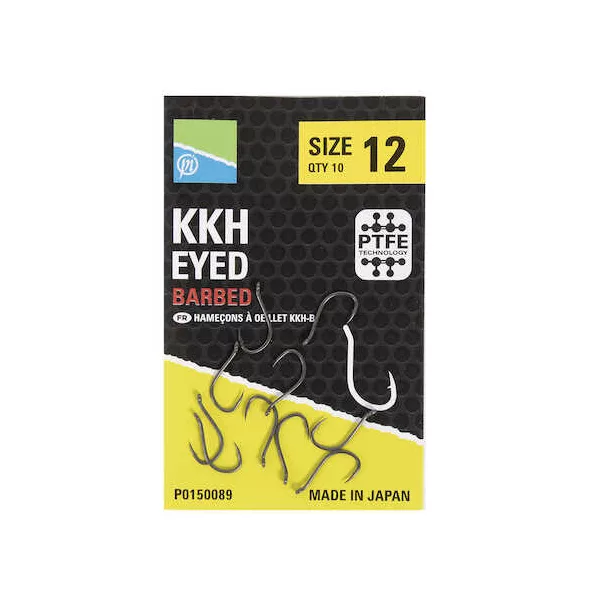 Preston KKH Barbed 12 Kavelj z očescem, z brado 10db