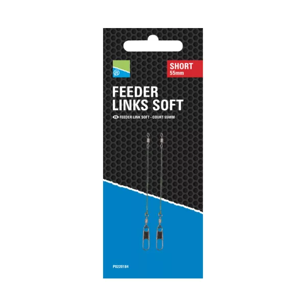 Preston Feeder Links Soft Short 55mm Naprava proti vozlanju 2 kosa