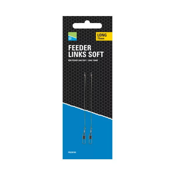 Preston Feeder Links Soft Long 75mm Naprava proti vozlanju 2 kosa