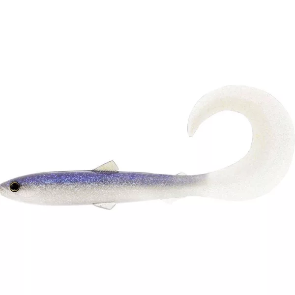 WESTIN BullTeez Curltail 10cm 6g Bleščeče modra 2 kosa Plastična vaba